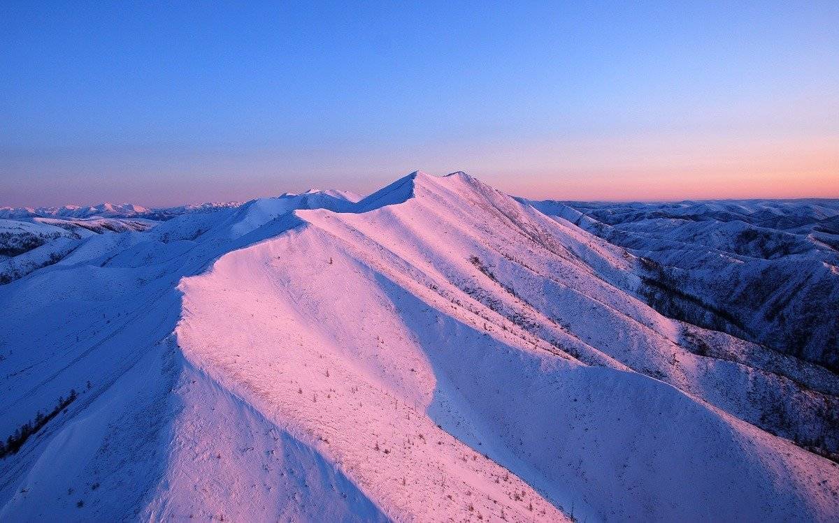 Горы, Закат, Зима, Якутия, alexdersu