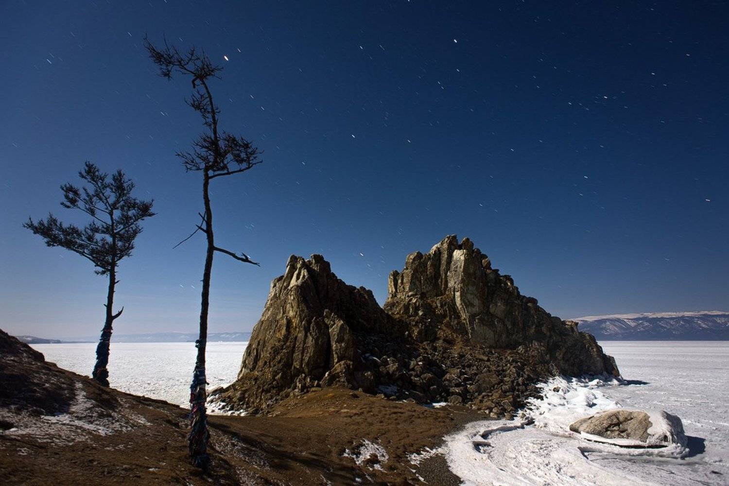 Байкал, Бурхан, Звезды, Зима, Март, Ночь, Ольхон шаманка, Екатерина (PhotoJourneys.ru) Васягина