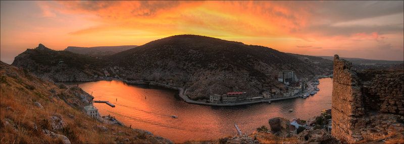 Закат в Балаклавской бухте фото превью