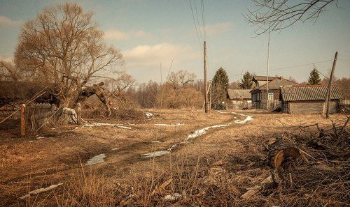 Весна в деревне Малое Василево.
