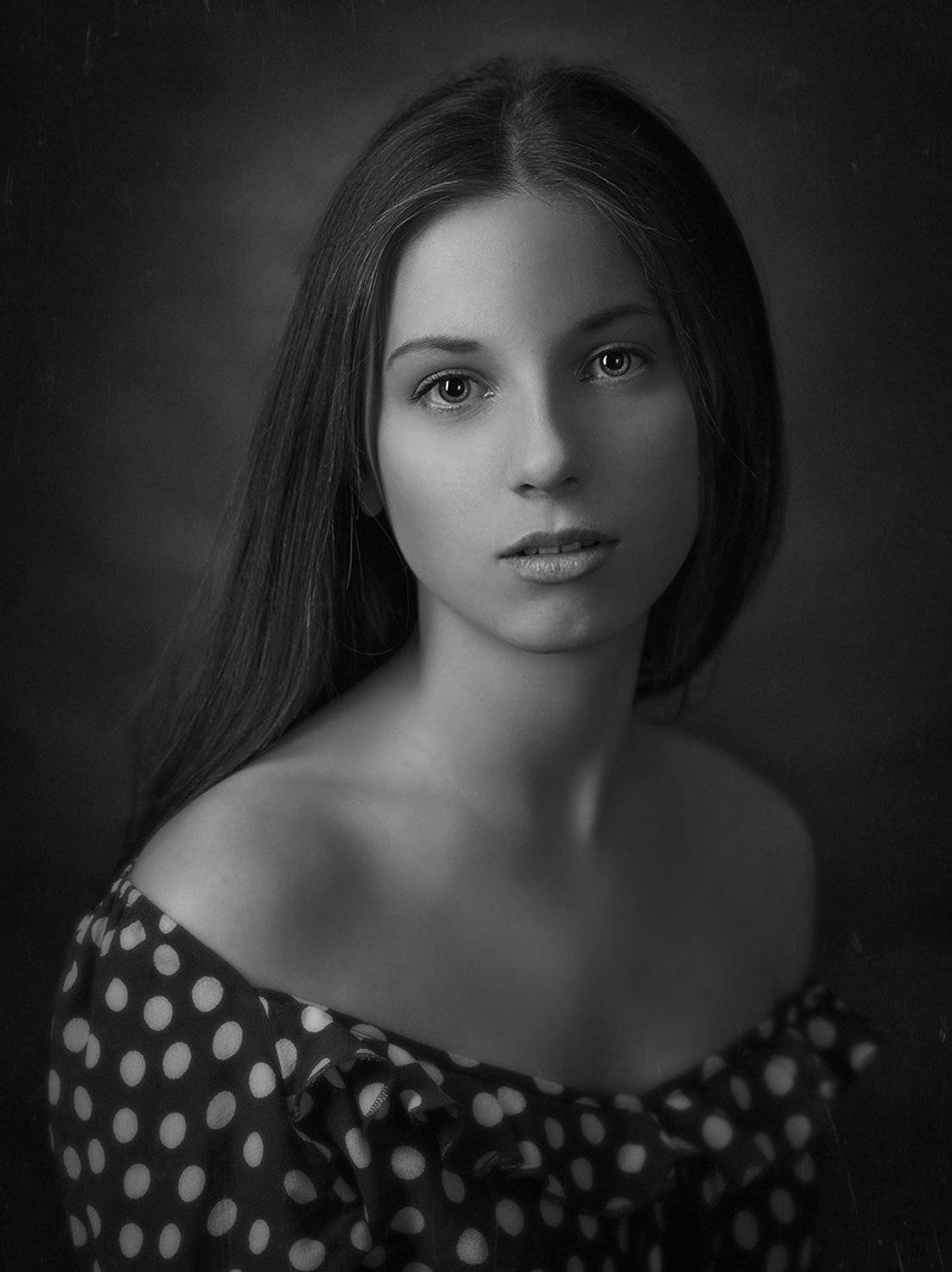 Девушка, Портрет, Черно-белое, Александр Жосан