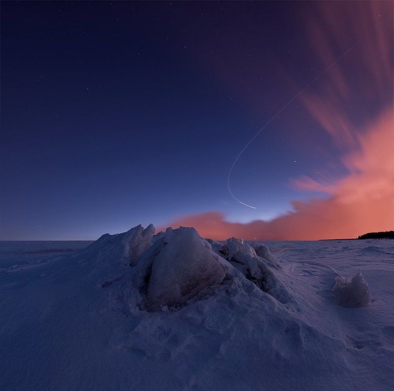 весна, Длинная выдержка, закат, сумерки, торосы, финский залив ~120~ фото превью