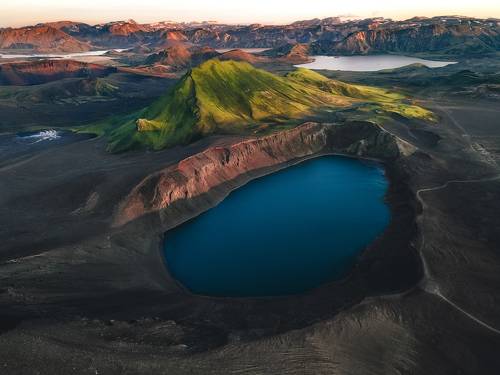 Blue crater lake