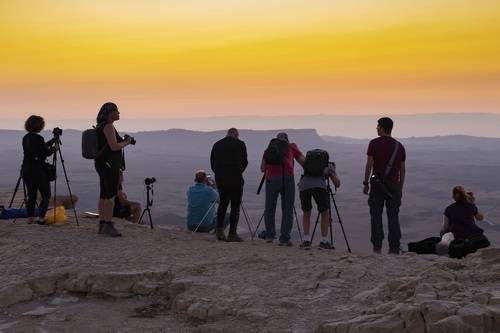 photographing the sunrise