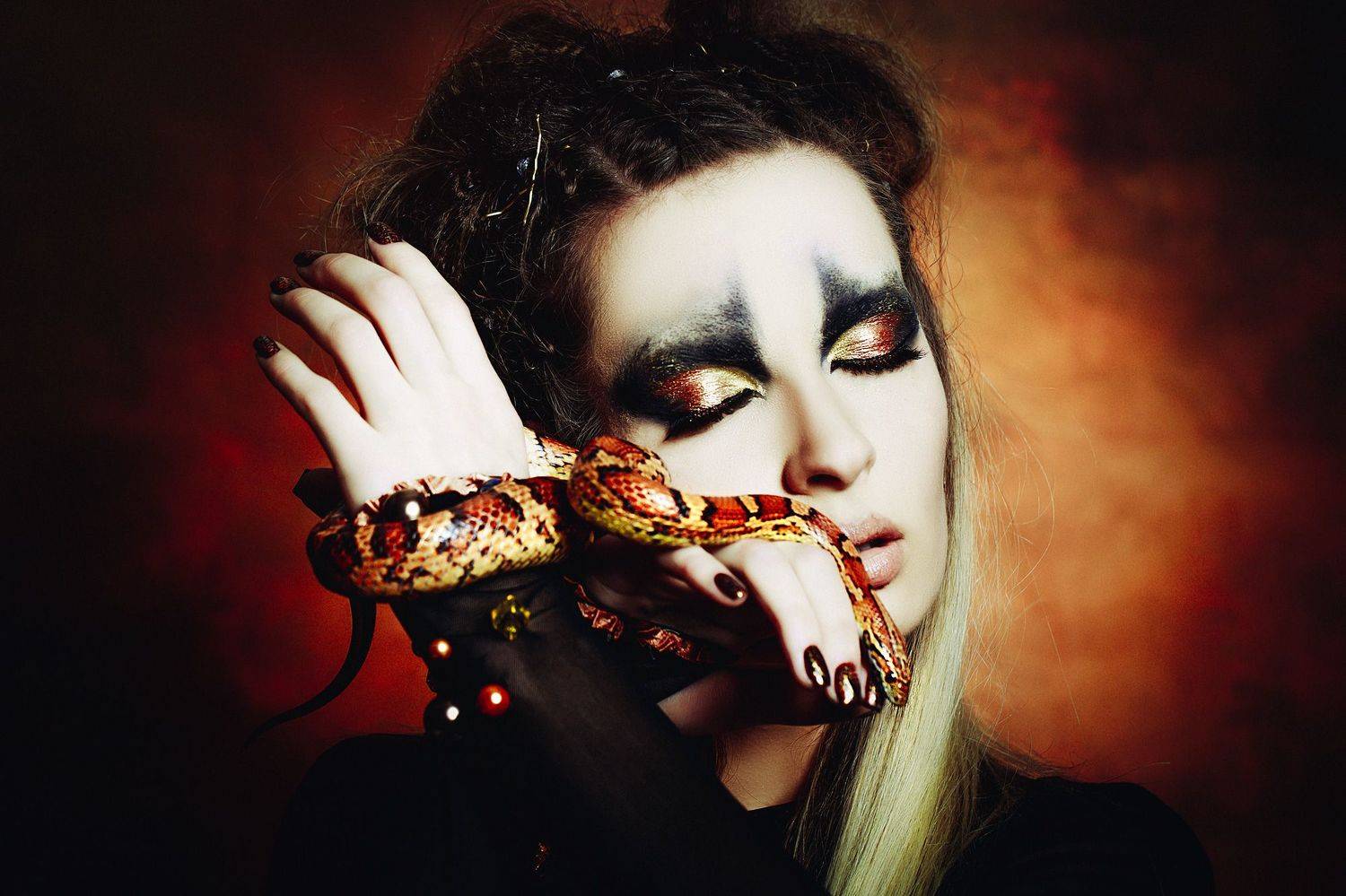 woman, portrait, fashion, beauty, faceart, Руслан Болгов (Axe)