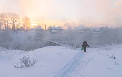 Морозный рассвет.