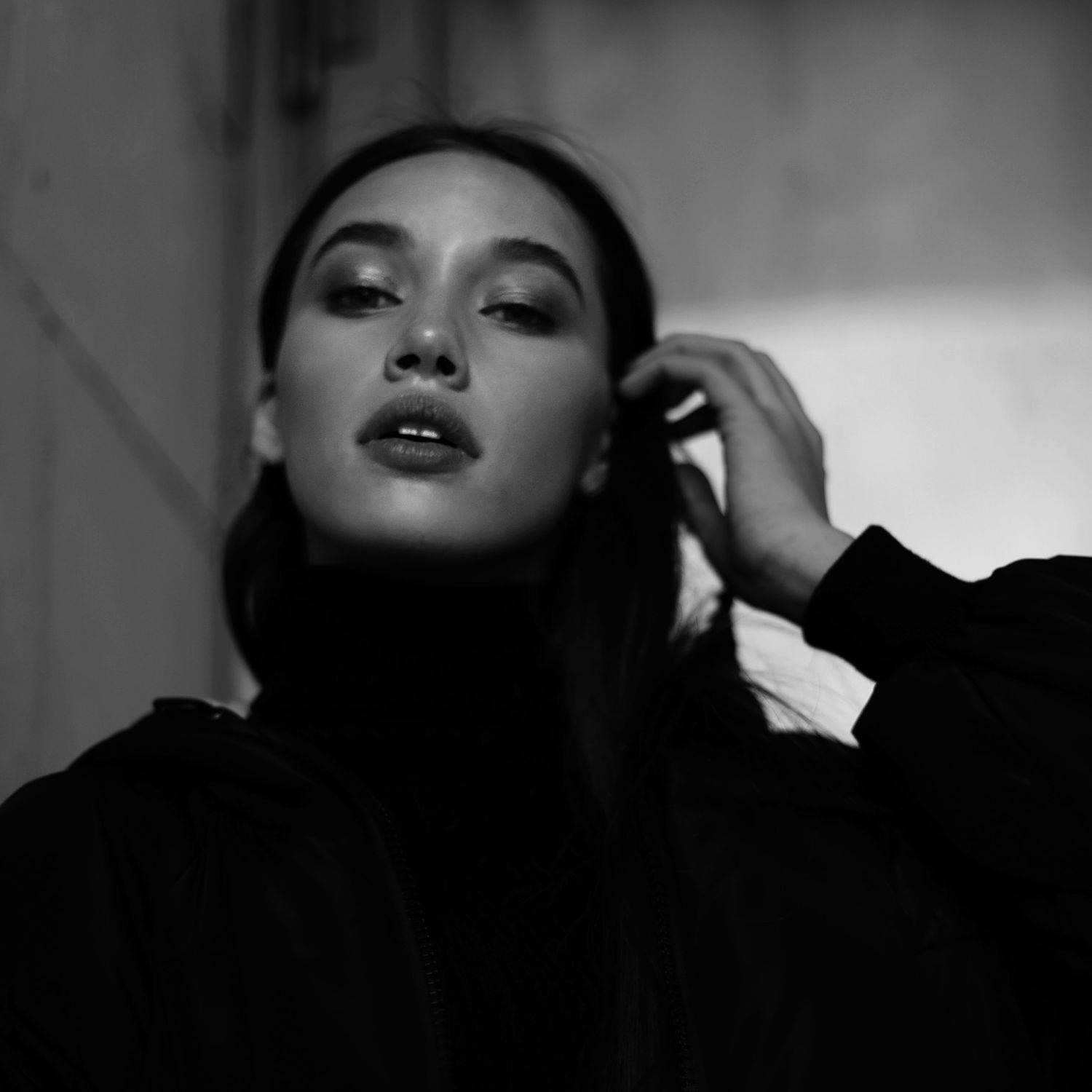 чб, девушка, портрет, Anastasia Tkachenko