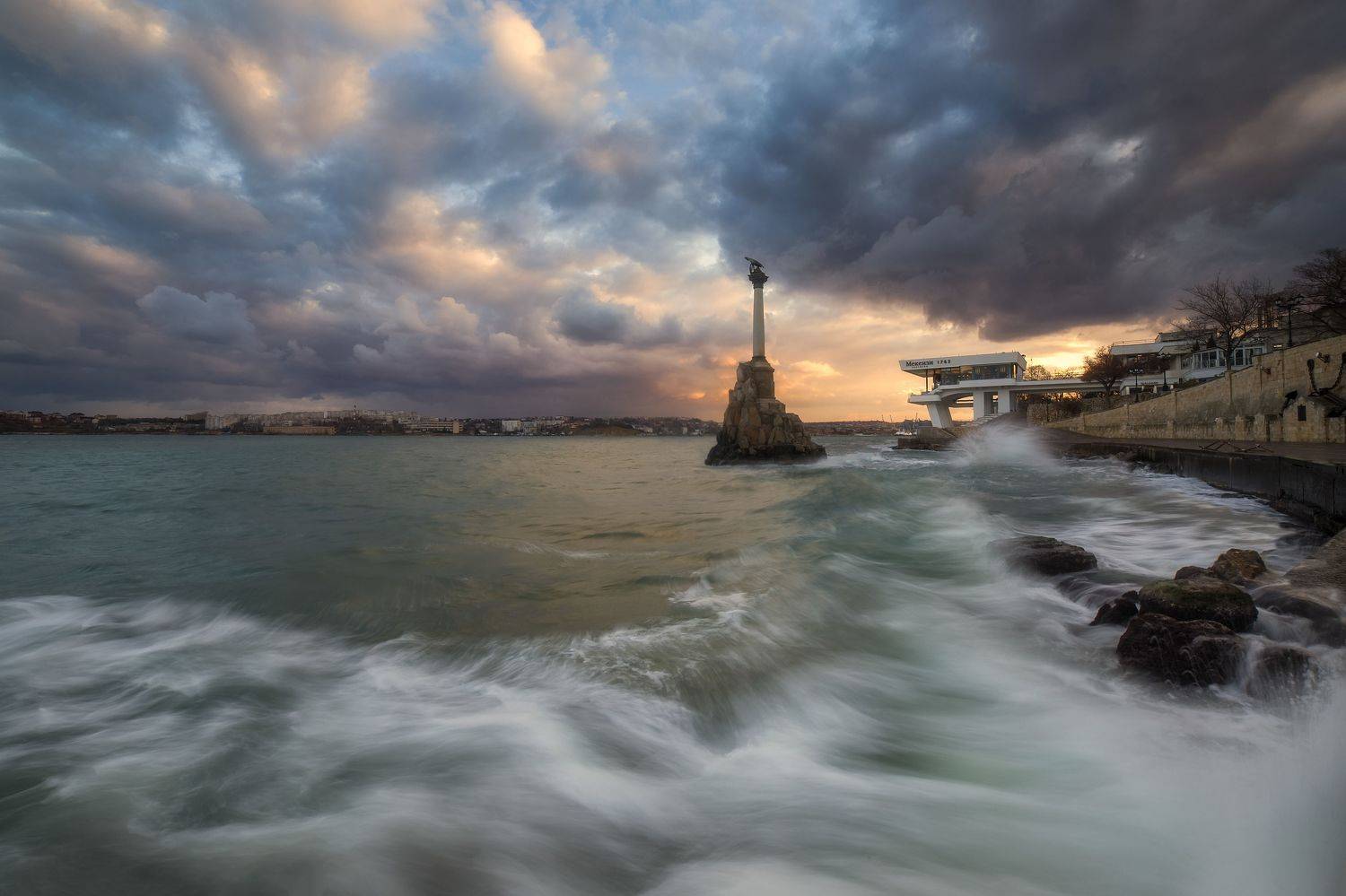 севастополь, рассвет, море, пейзаж, городской пейзаж, пейзаж, шторм, Екатерина Дмитренко