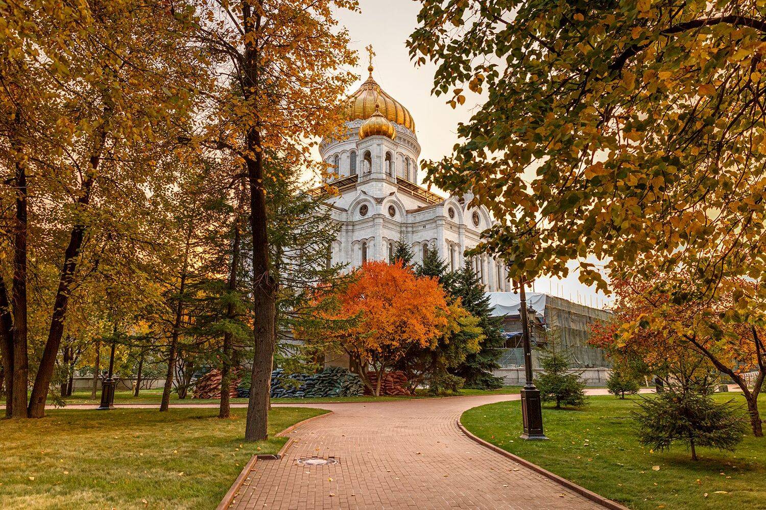 хсс, храм, христа спасителя, осень, желтый, оранжевый, Юрий Шурчков