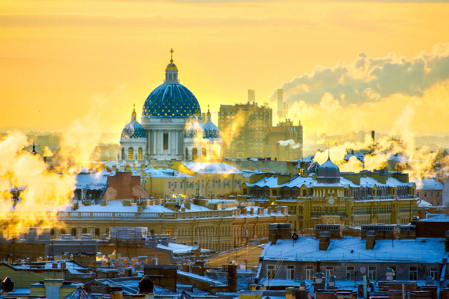 зима, петербург, троицкий, закат, солнце, Дмитрий Дроздов