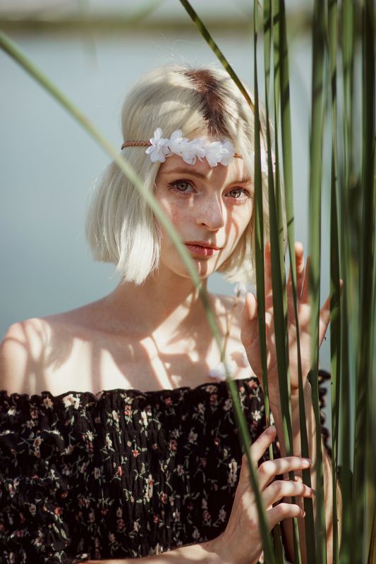 девушка, озеро, лето, красота, нежность, нимфа Milana фото превью