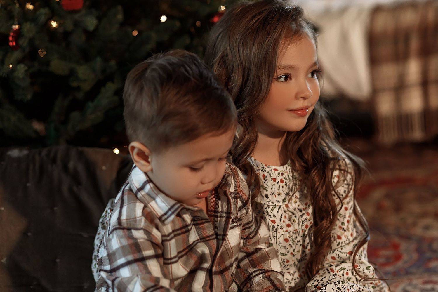 дети новый год елка портрет , Анна Глушко