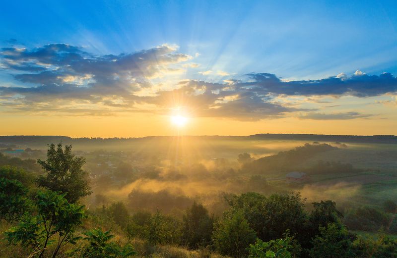 утро, восход солнца, В лучах нового дня фото превью