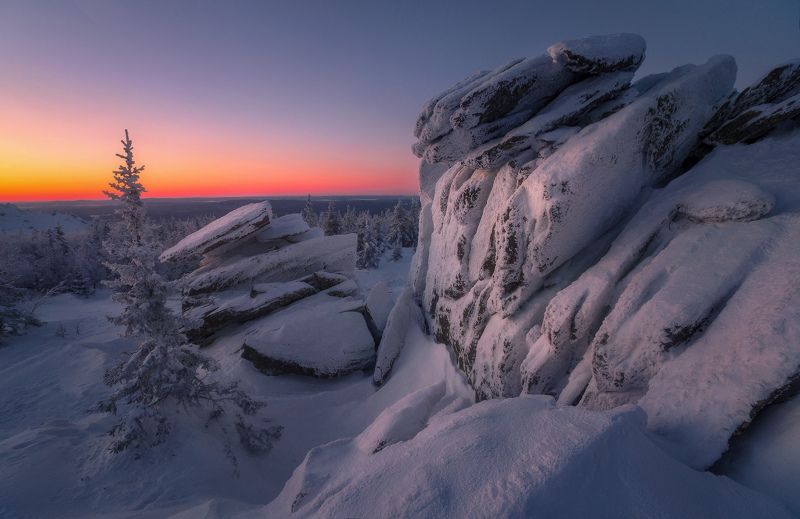 На закате