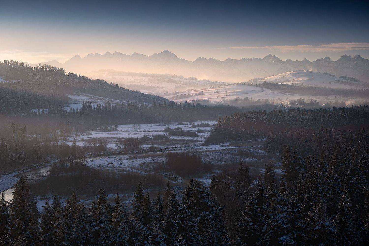 mountains, winter, poland, slovakia, Michał Kasperczyk
