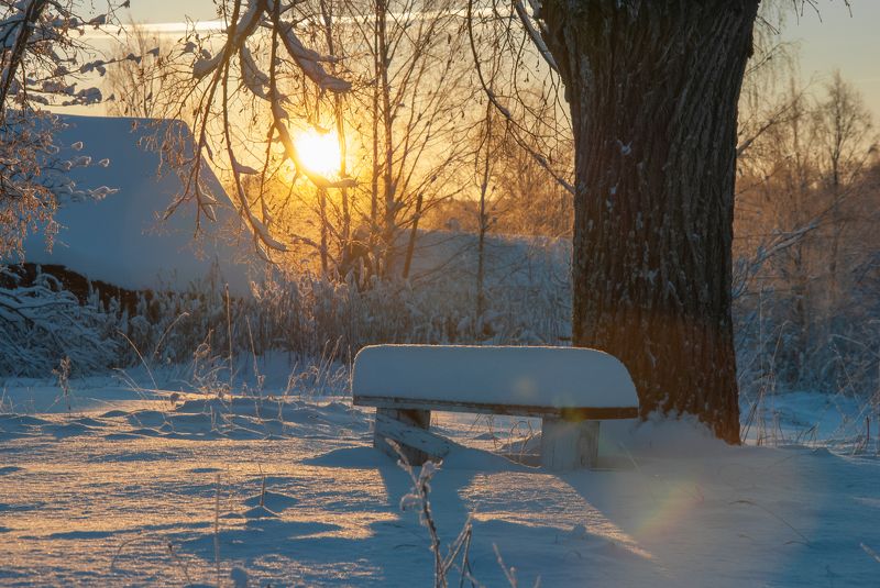 Морозное утро фото превью