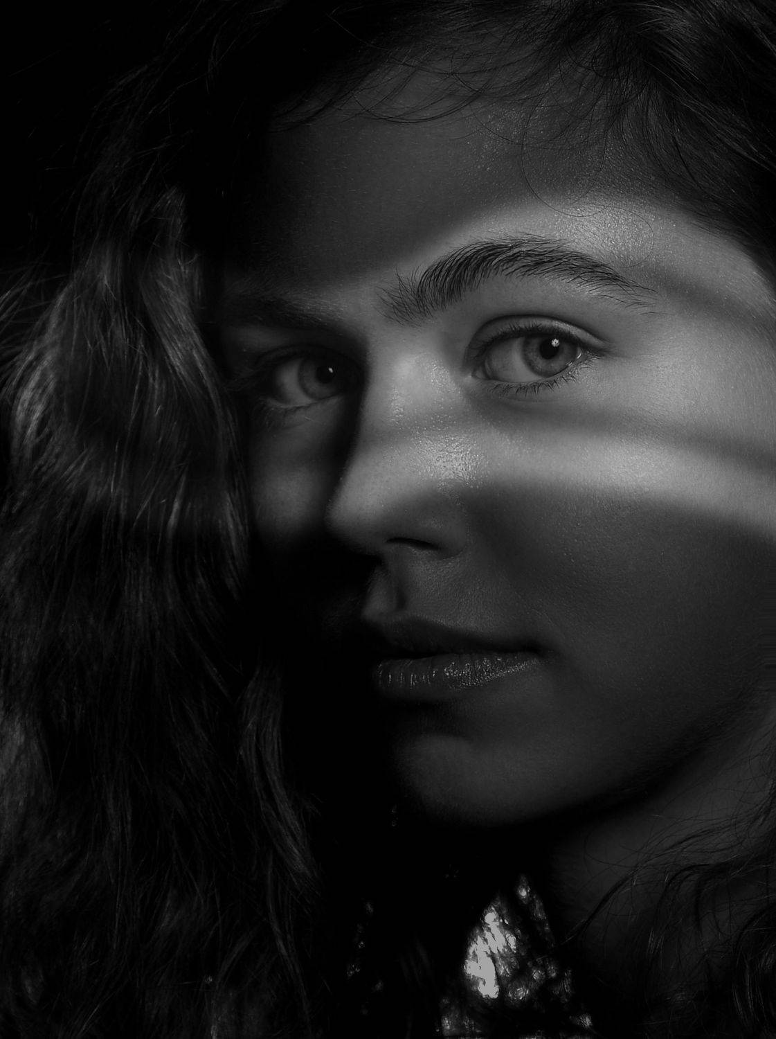 девушка., портрет., красота., тень., глаза, Урасов Олег