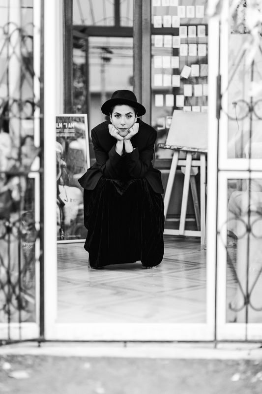 портрет, женский портрет, монохром, чб, шляпа, черно-белое, portrait, portrature, woman portrait, monoichrome, people, hat, bnw, black and white *** фото превью