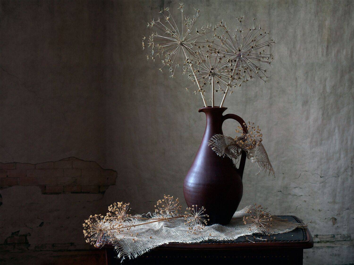 миламиронова, фотонатюрморт, букет, аллиум, лук, ваза, осень, Мила Миронова