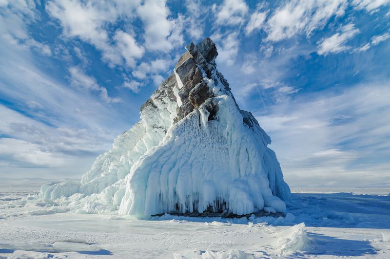 байкал, ольхон, зимний байкал Байкал. Остров Еленка фото превью