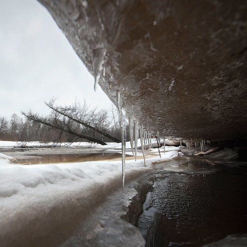 Этюд с Мещёрскими льдами и сосульками