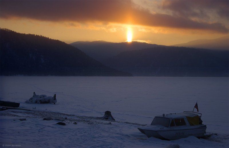 Алтай, Восход, Рассвет, Солнце, Телецкое озеро Факел фото превью