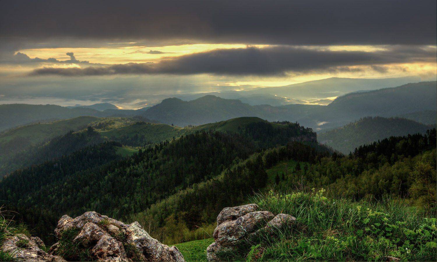 кавказ, малый, бабук, пасмурный, день, Николай Мысливцев