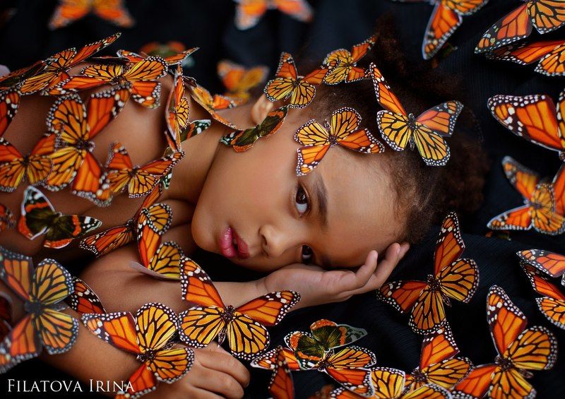 baby and butterflies фото превью