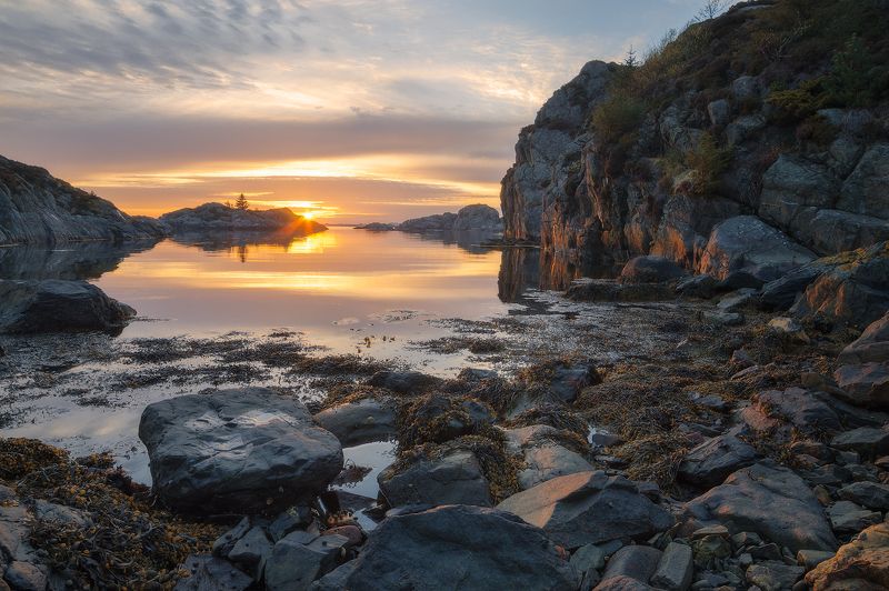 sea West coast sunset фото превью