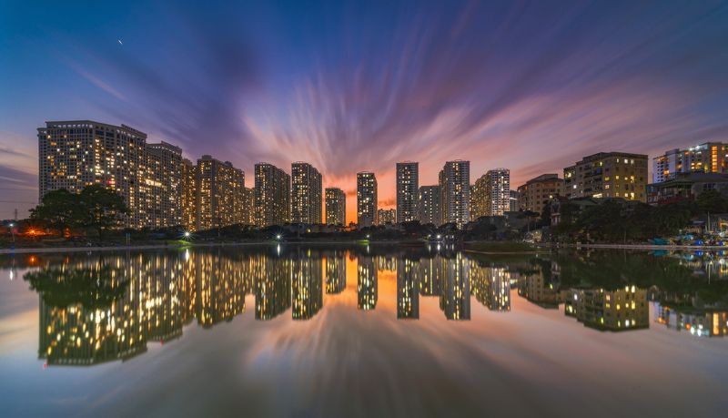 Vietnam, Hanoi, Asian, Architecture, Nikon, Laowa, Reflection, Sky, Sunset  Times City  фото превью