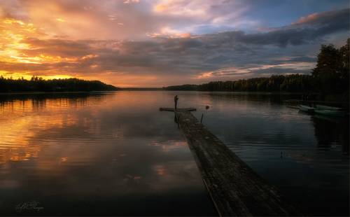 Закат на Щучьем озере