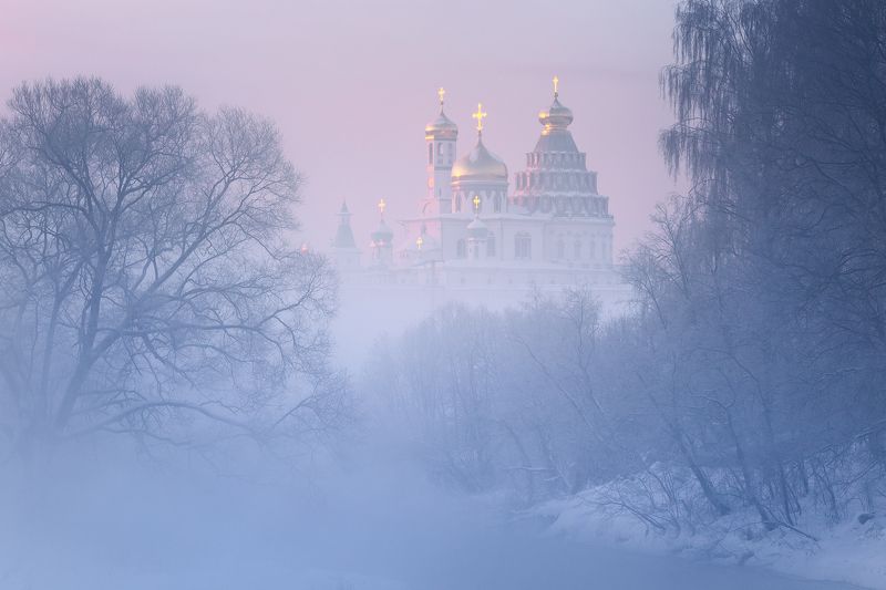 туман, храм, утро, подмосковье, истра Зимняя Истра фото превью