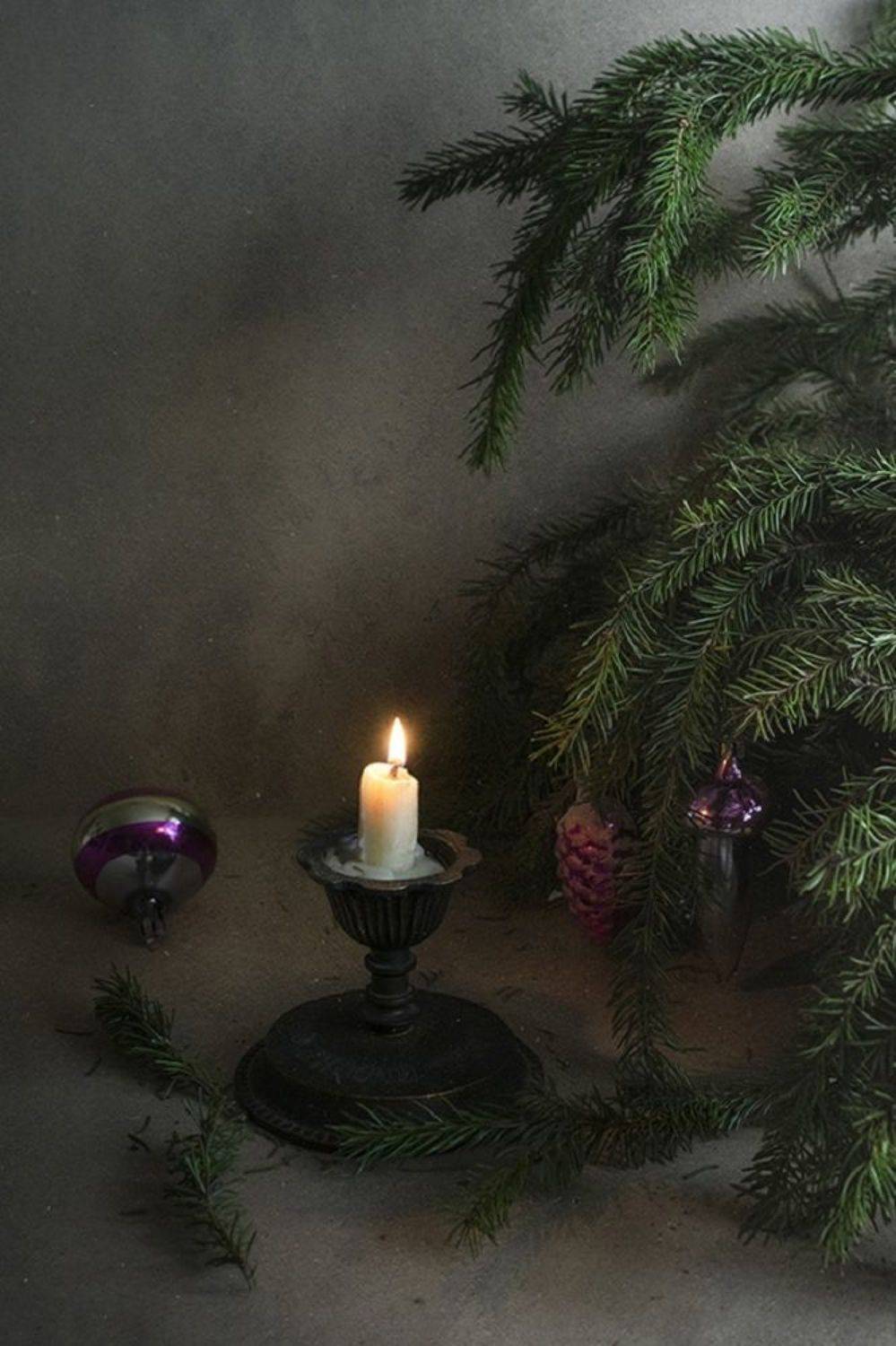 свеча ёлка игрушки новый год, Инна Грицик