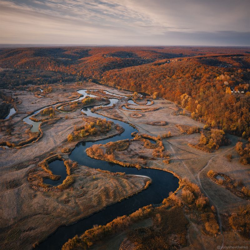 харьков, харьковская область, змиев, змиевской район, река, осень Змиевской край. фото превью