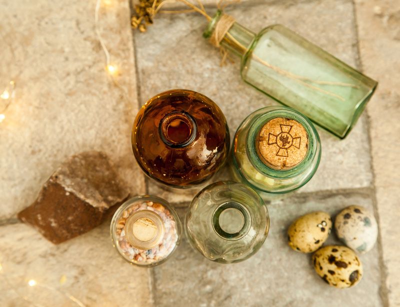 винтаж, бутылочки, склянки Винтажные бутылочки фото превью