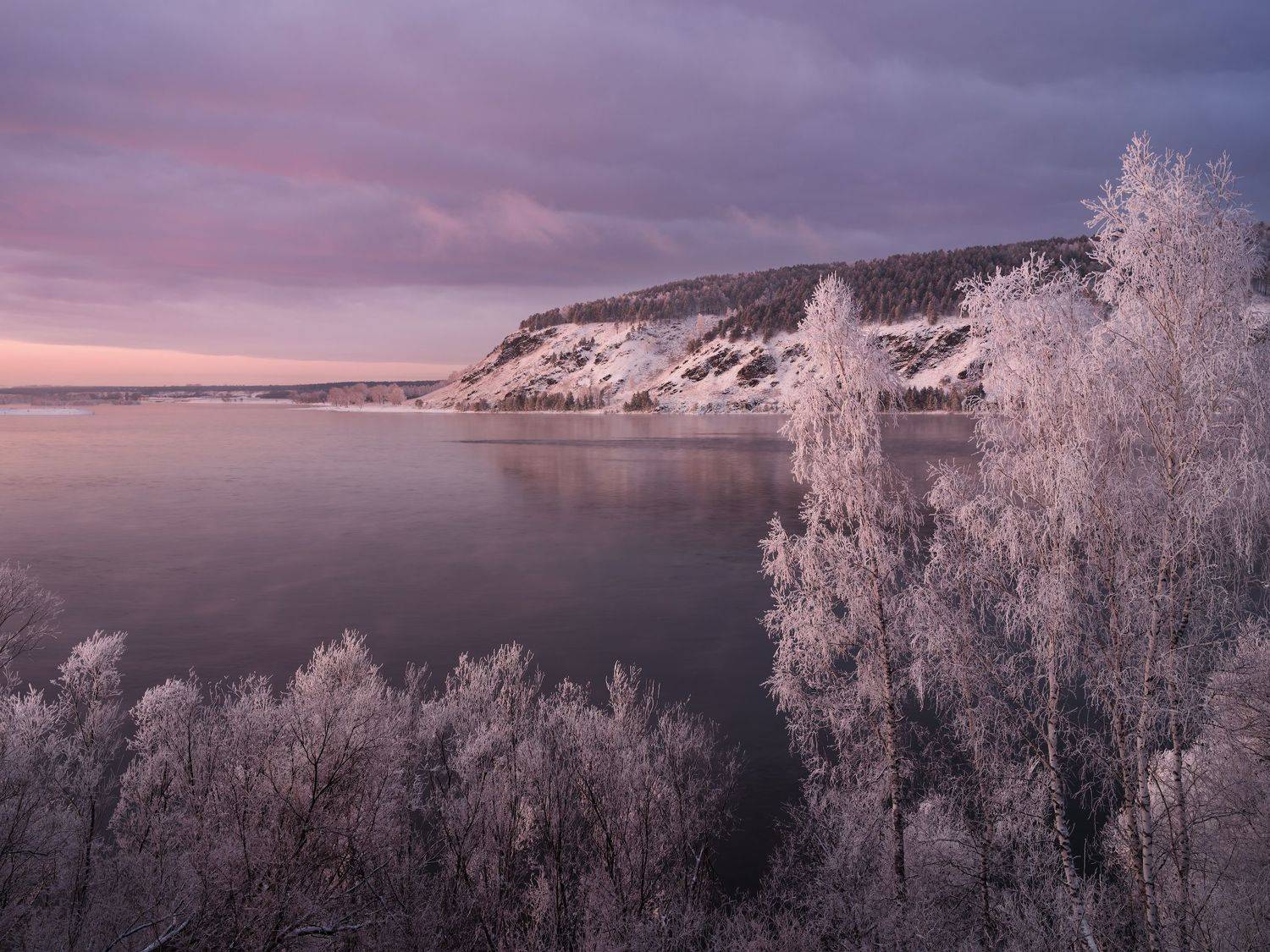 зима, зимний пейзаж, пейзаж ,снег, закат, мороз, енисей, winter, fujifilm, Константин Леонтьев