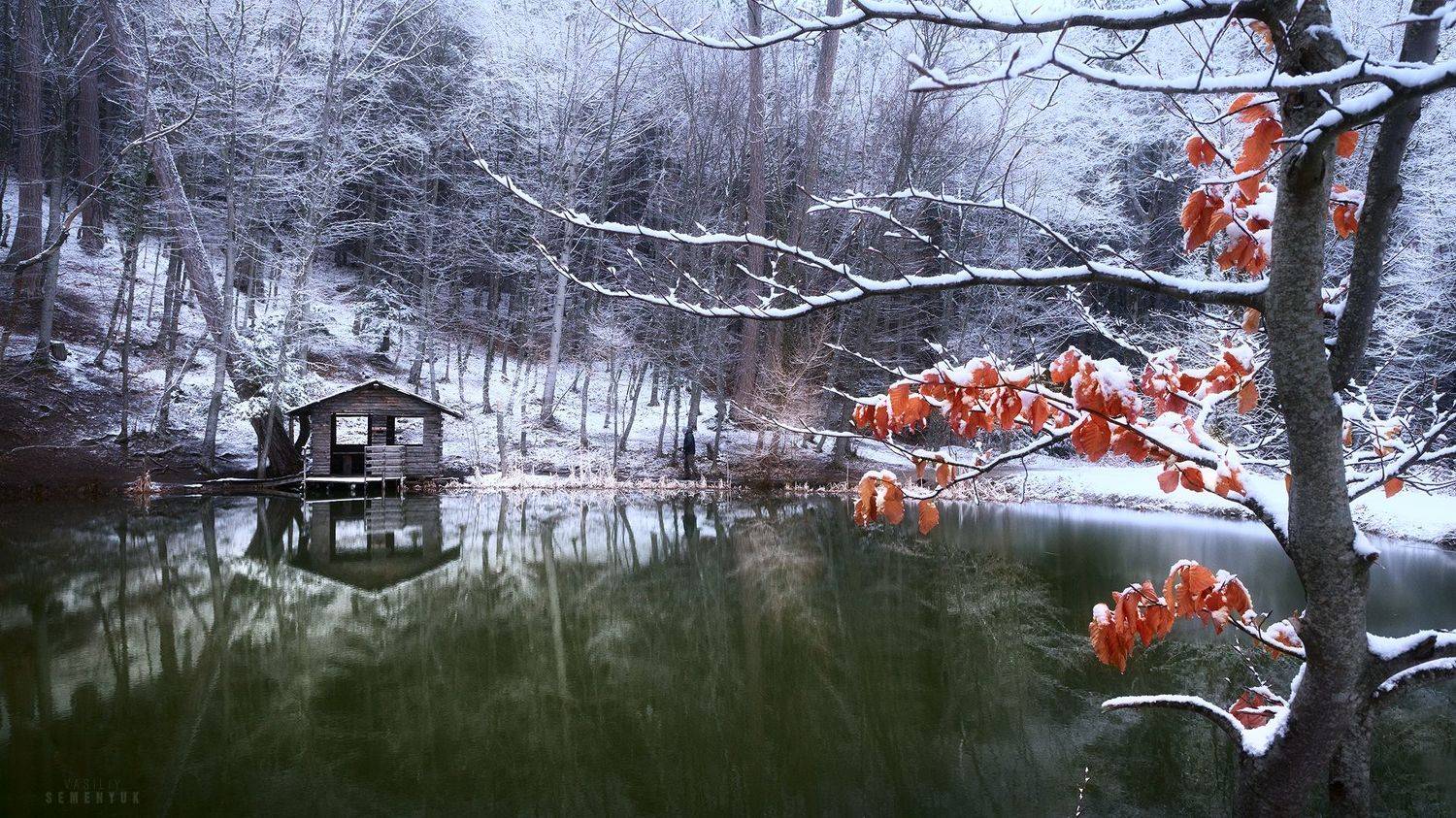 крым, горы, могаби, озеро, снег, лес, настроение, mountain, winter, lake, forest., Семенюк Василий