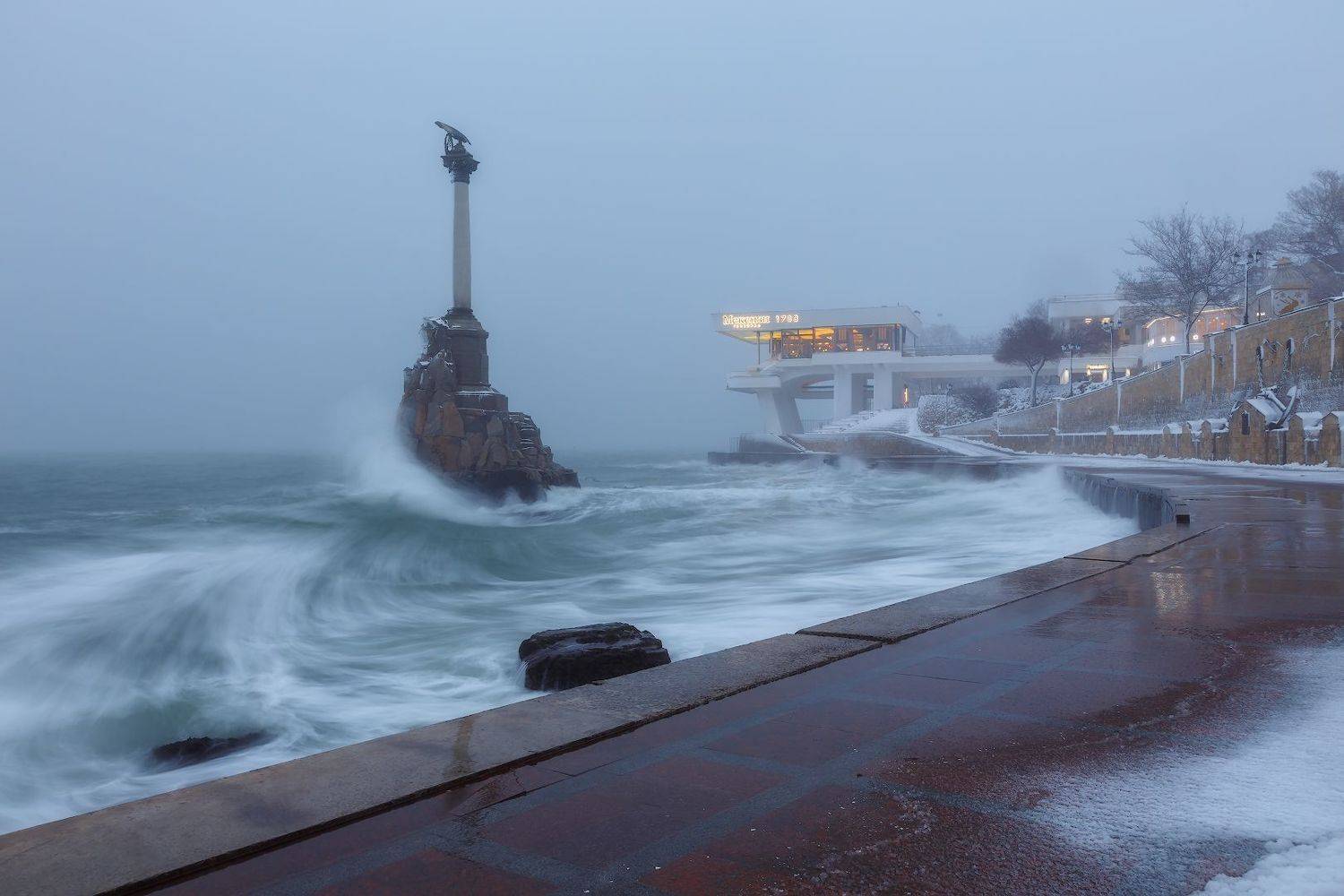 севастополь, море, зима., Владимир Дубинин