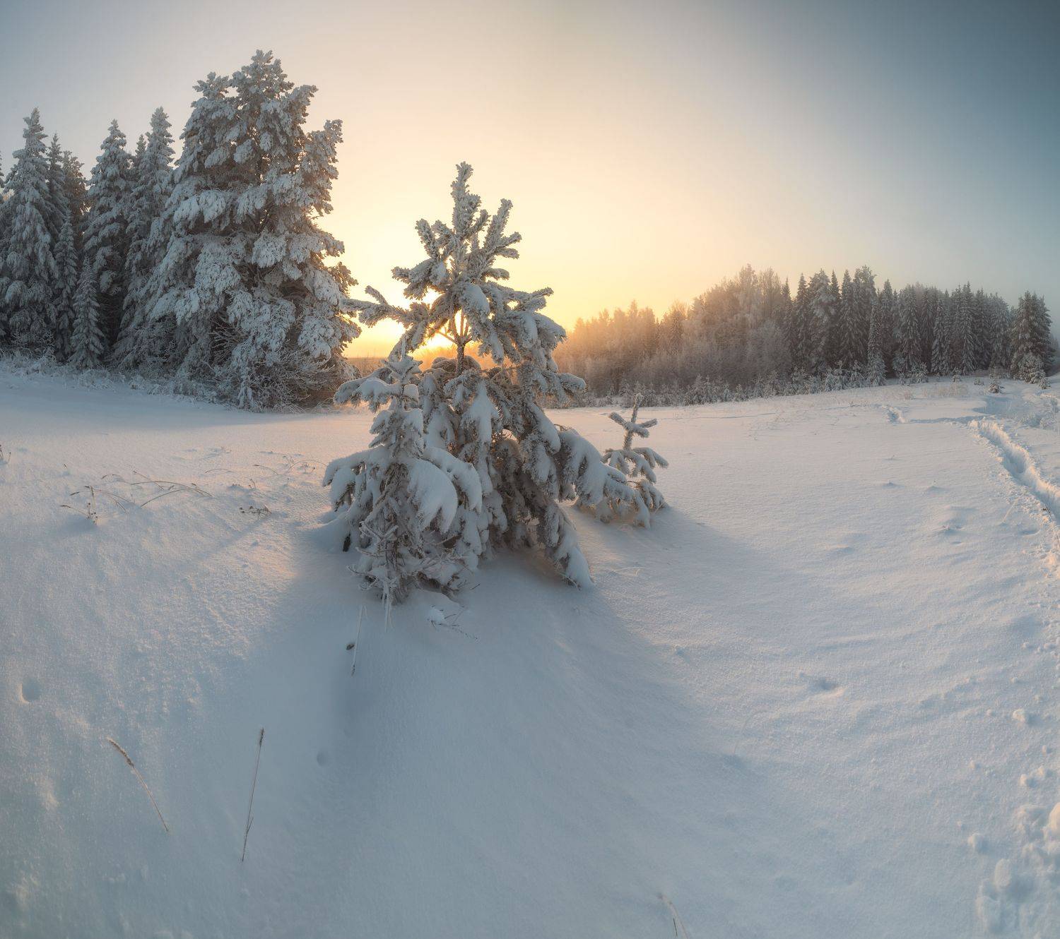 село, пейзаж, зима, россия, природа, снег, Андрей Малыгин