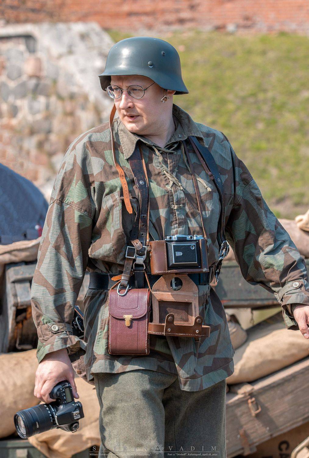 офицер,  1945, военно - историческая, реконструкция, штурм, кёнигсберг, форт, 11,  дёнхофф, россия, калининград, германия, восточная пруссия, 18 апреля, 2021, история, празнование, представление, армия, вторая мировая война,одежда, пого, Vadim Svirin