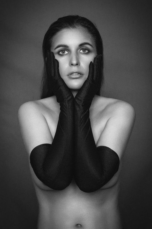 модель, девушка, girl, female, woman, portrait, портрет, bw Марина фото превью