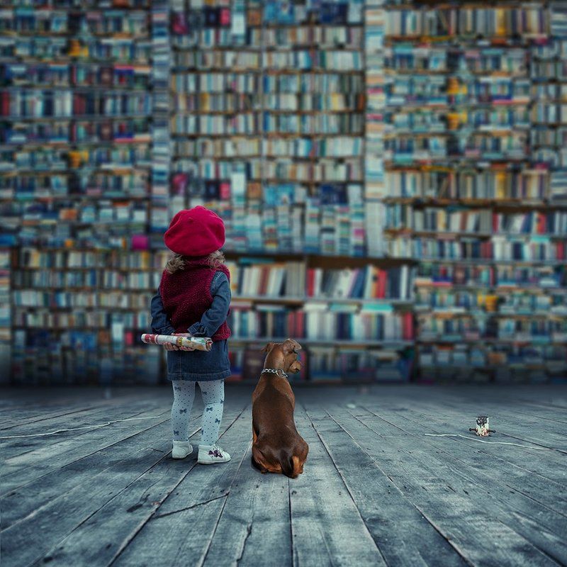 girl, dog, book, newspaper, carasdesign, manipulation, psd, tutorials A world that used to be фото превью