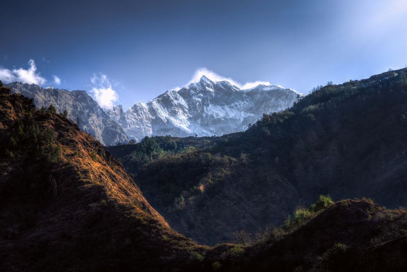 Himalaya, Mountains, Nepal, Ridge, Valley, Аннапурна, Горы, Непал Предвершие Аннапурны фото превью