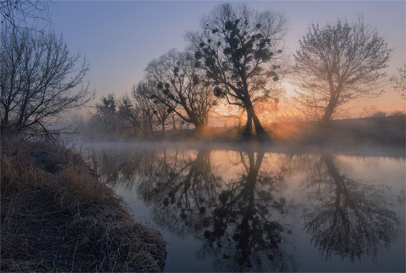 Отражения реки Уды фото превью