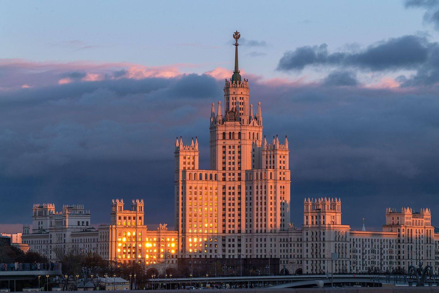 москва, высотка, котельническая, закат, Юрий Дегтярёв