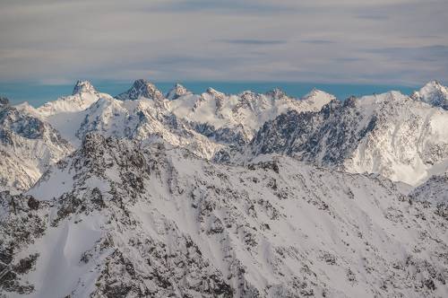 Part of Caucasian mountain's range.