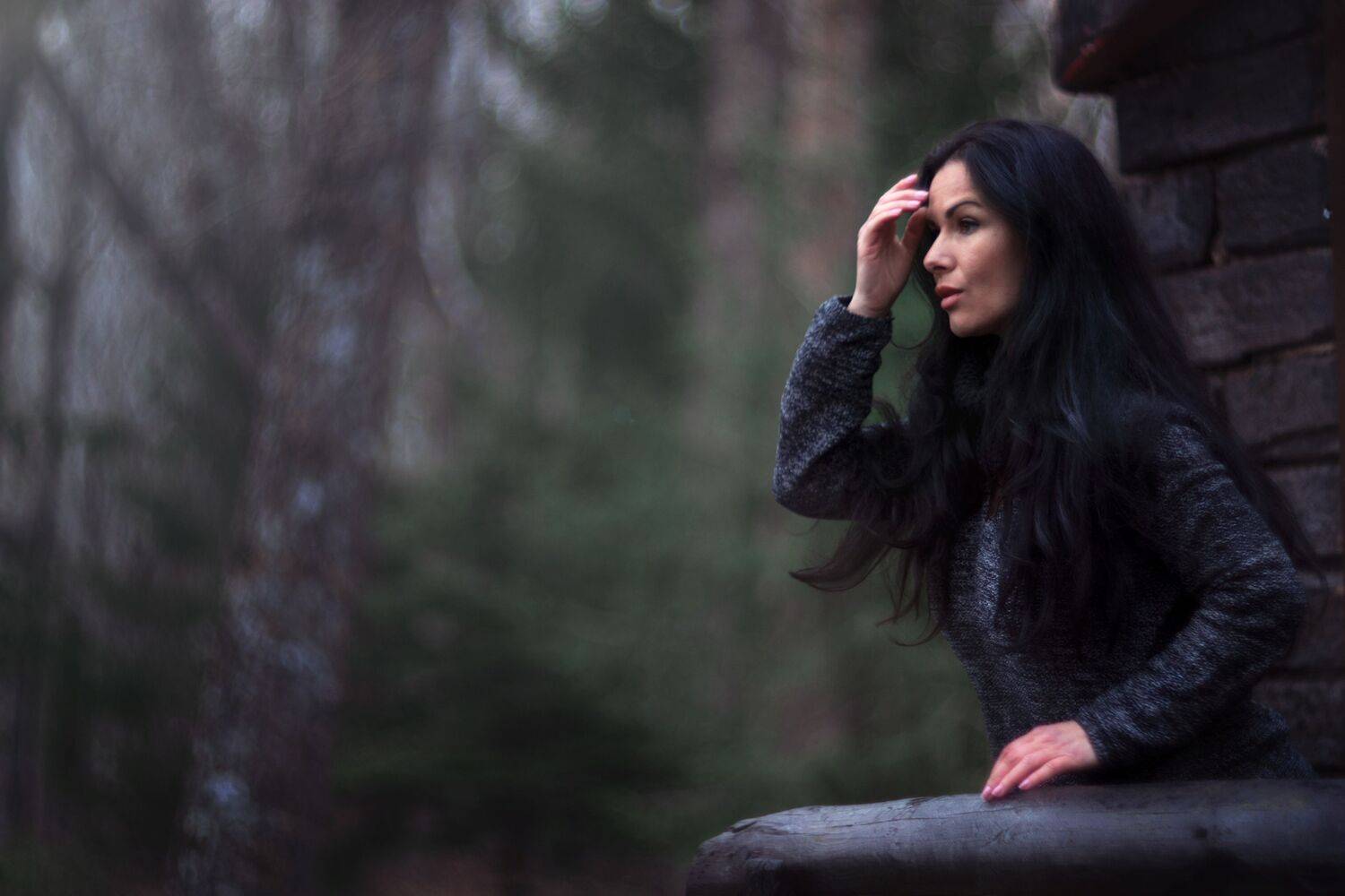 black,woman,wood,forest,light,model,zenit,helios,nikon,autumn,, Борислав Алексиев