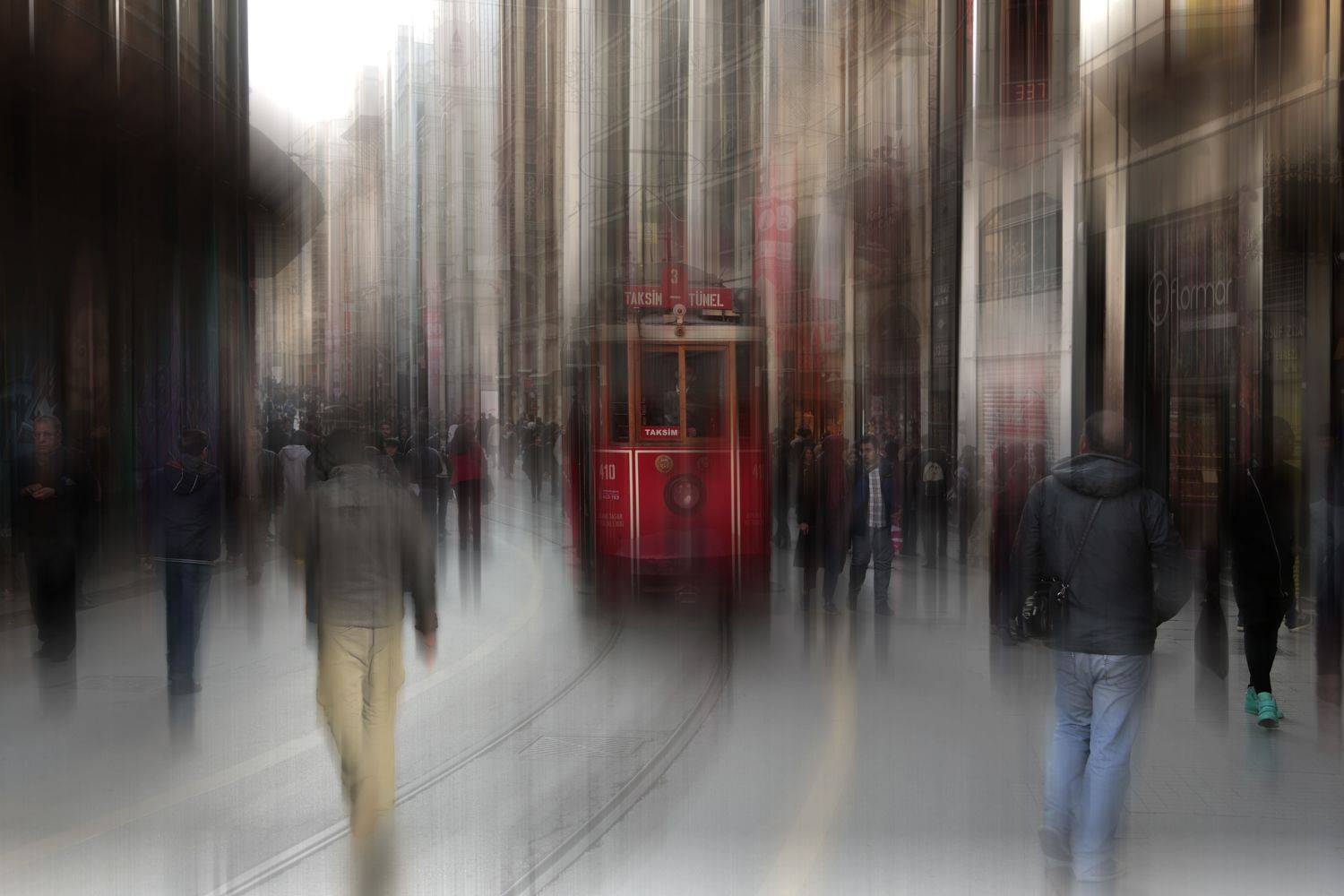 build, motion, city, paint, impress, people, tram, Derya Doni