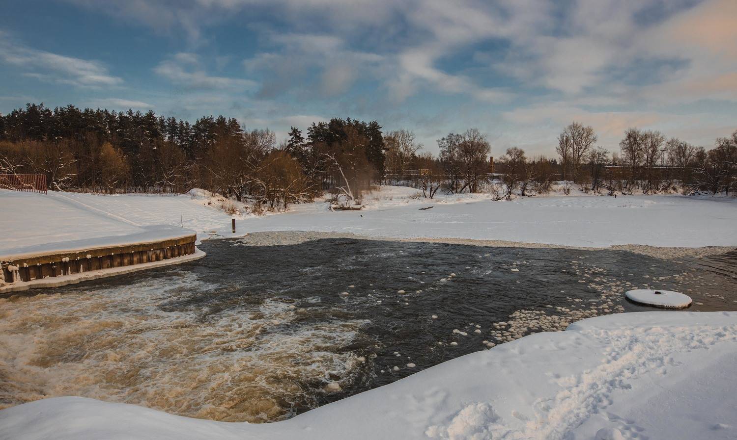 пейзаж, река, river, landscape, зима, winter, Владимир Васильев