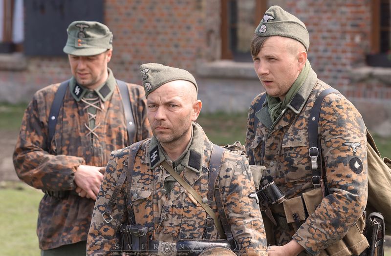 Офицер, 1945, Военно-историческая, реконструкция, Штурм, Кёнигсберг, Форт, 11,  Дёнхофф, Россия, Калининград, Германия, Восточная Пруссия, 18 апреля, 2021, история, представление, армия, вторая мировая война,одежда, Officer, 1945, Military-historical, rec «Абвер» фото превью